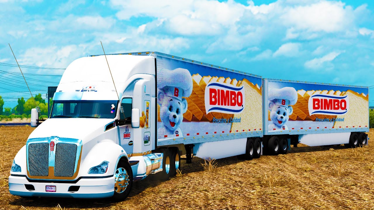 Operador de BIMBO Full Doble Remolque Kenworth T680 Modular! Hermosillo Sonora México ATS