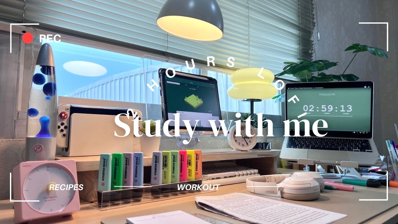 ⏰2-HOURS|STUDY WITH ME| รวมเพลงอ่านหนังสือ ผ่อนคลายสร้างสมาธิ🐳
