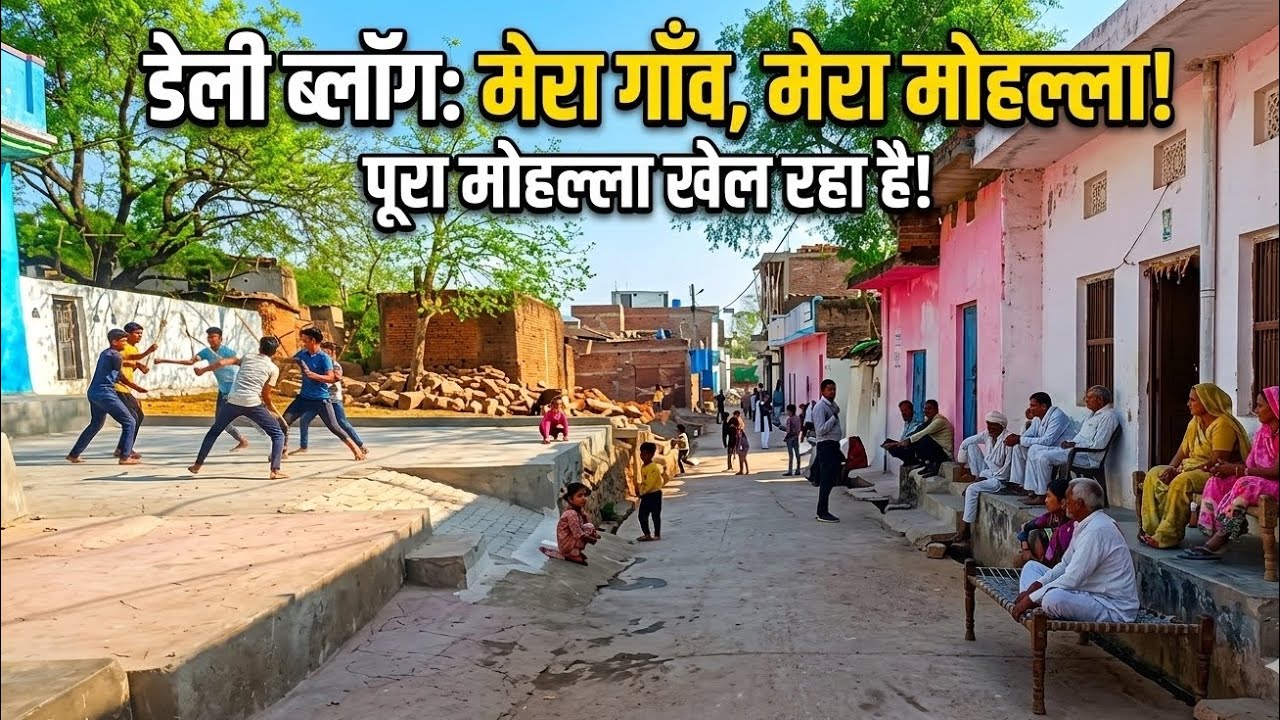 देसी अंदाज: मेरे गांव की शाम: पूरा मोहल्ला एक साथ! 🏡✨
