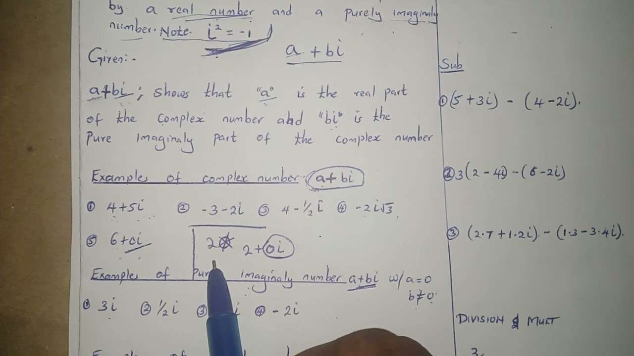 Diploma in building technology/construction and civil engineering Module 2 Mathematics....complex no