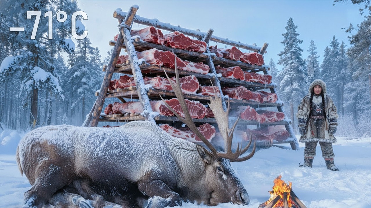 5000kg Moose Hunt in &minus;71&deg;C Yakutia | Feeding an Entire Frozen Village