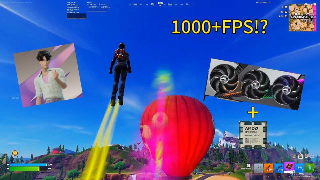 🏆Fortnite Skin Cup | RTX 5080 & R7 9800X3D | Performance Mode 1080P