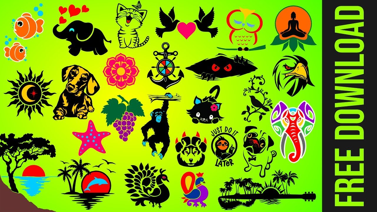 Free Sticker Cutting Vector Design - Part 1 | RS STICKERS