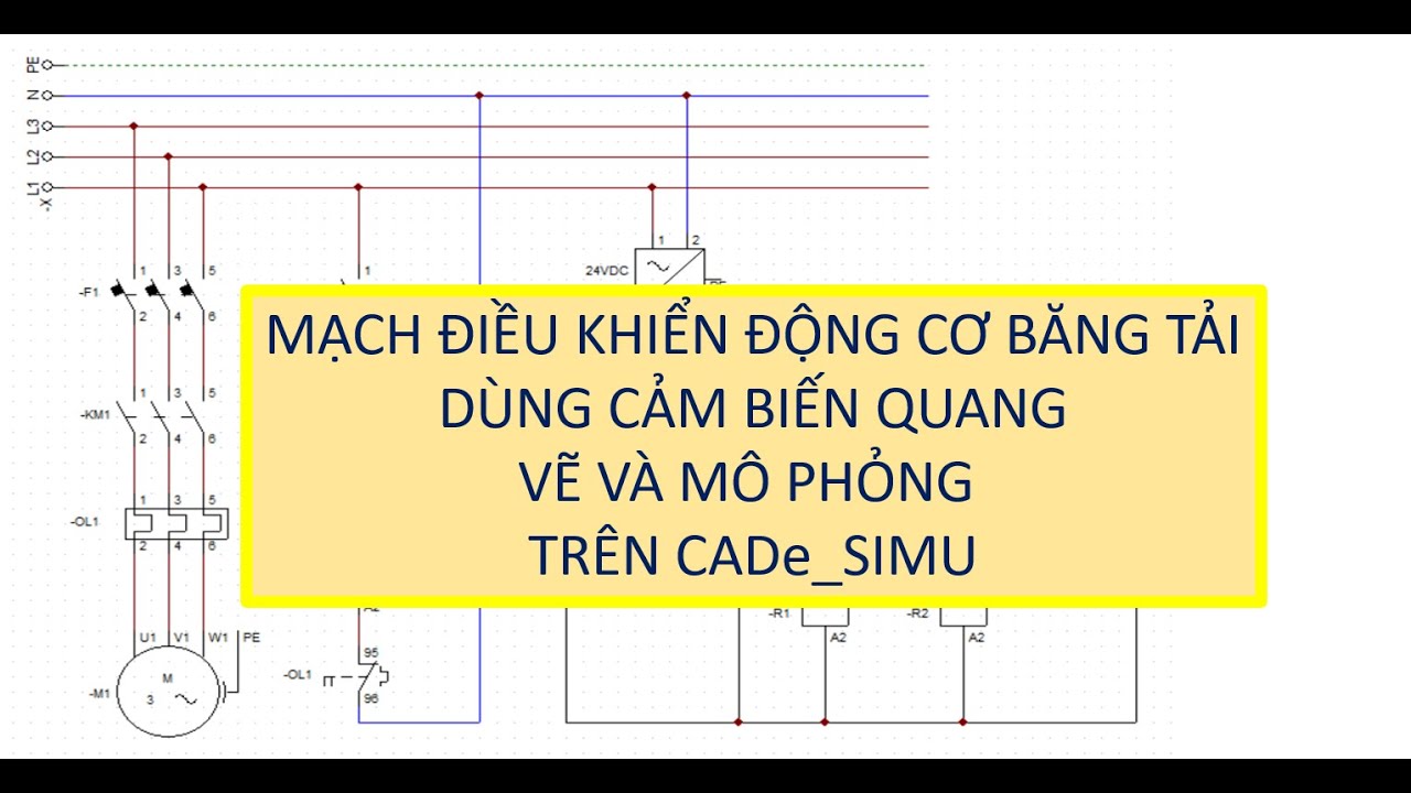 B11. MẠCH ĐIỀU KHIỂN ĐỘNG CƠ BĂNG TẢI DÙNG CẢM BIẾN QUANG, VẼ VÀ MÔ PHỎNG TRÊN CADe_SIMU