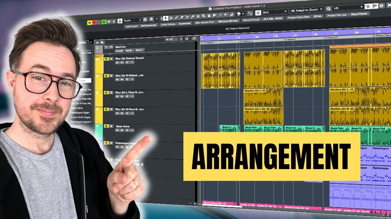 Arranging the Song Structure and Developing Your Idea | Indie Rock Production in Cubase