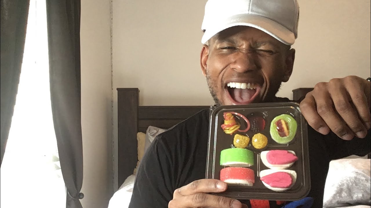 (ASMR/MUKBANG) Eating Gummy SUSHI | Chewing Sounds | Whisper