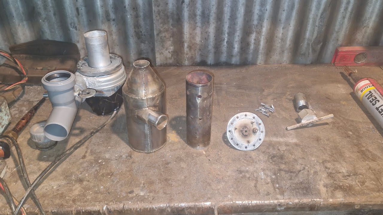 annular jet combustor on syngas #biomassenergy #diy #combustion