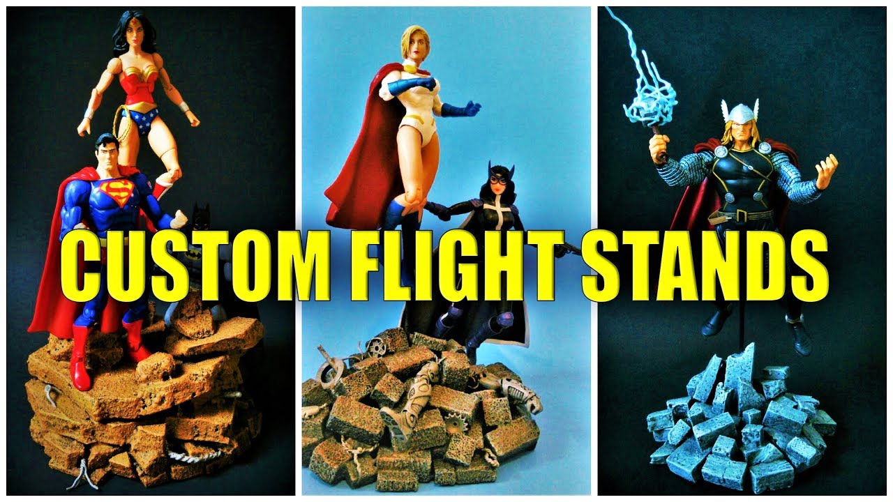 Custom Action Figure Flight Stands for Marvel Legends, DC Universe & More!