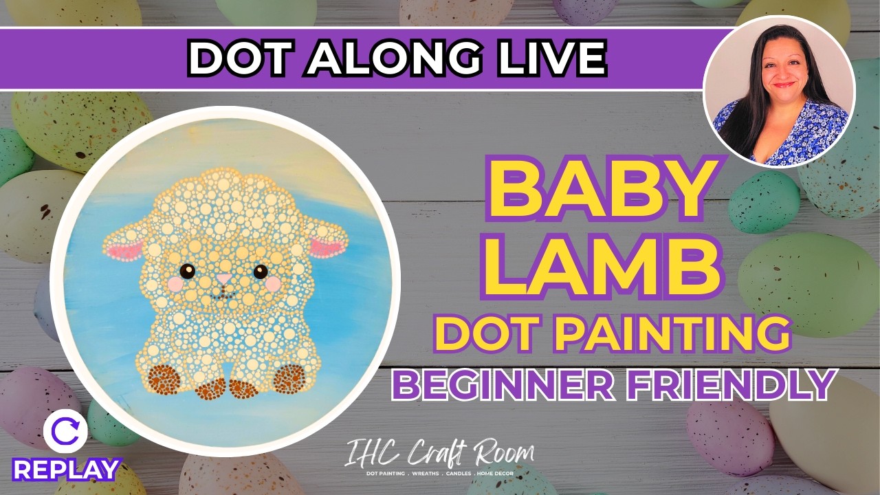 Cute Baby Lamb Dot Painting: 7.5