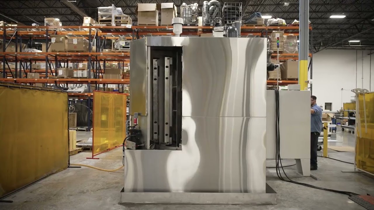 Better Engineering Robot Loaded Carousel Washer for Automotive Components
