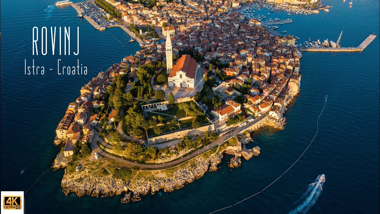 🇭🇷 4K drone video of Rovinj, Istra, Croatia.
