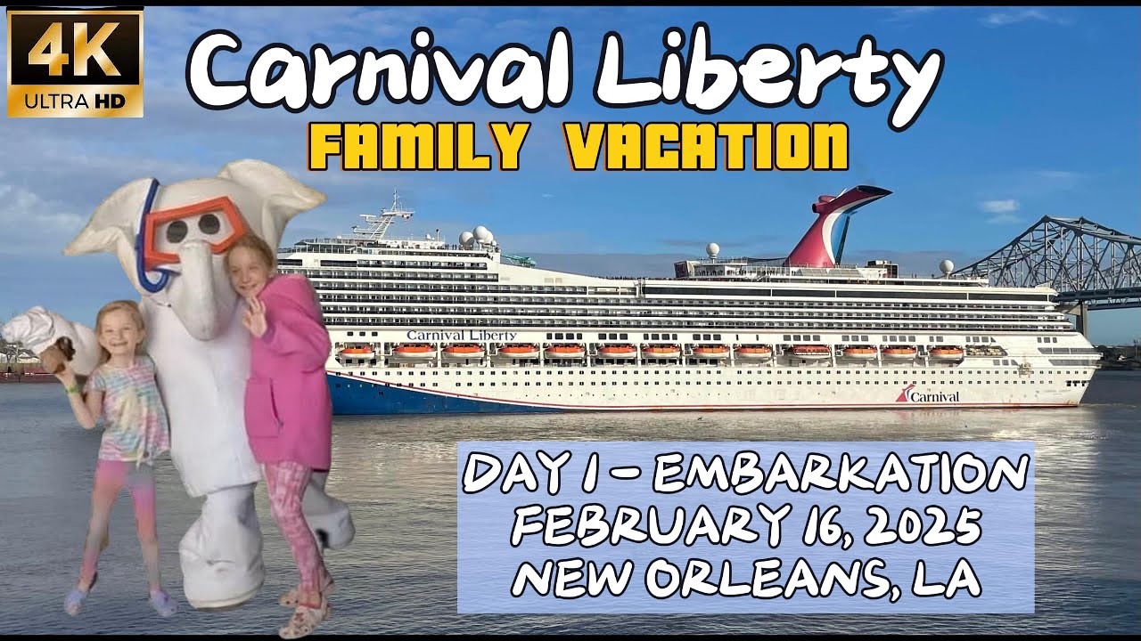 Cruising with kids on Carnival Liberty | Day 1- Embarkation | 02/16/25 🚢