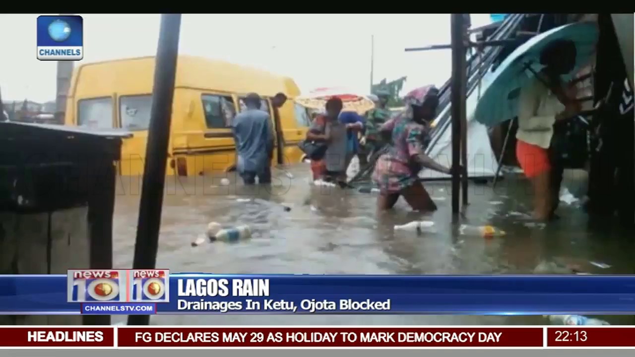 Heavy Rainfall Causes Flood, Traffic In Lagos