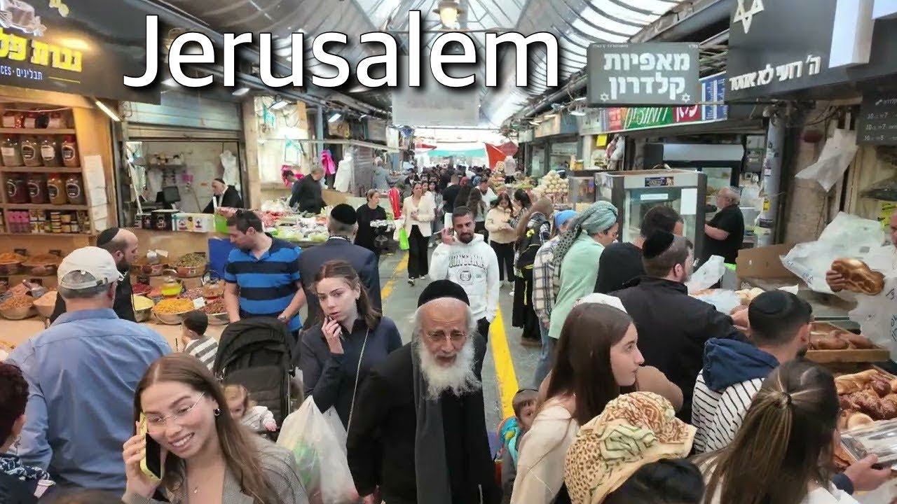Jerusalem, April 10th, Mahane Yehuda Market was packed with people! Great vibes!