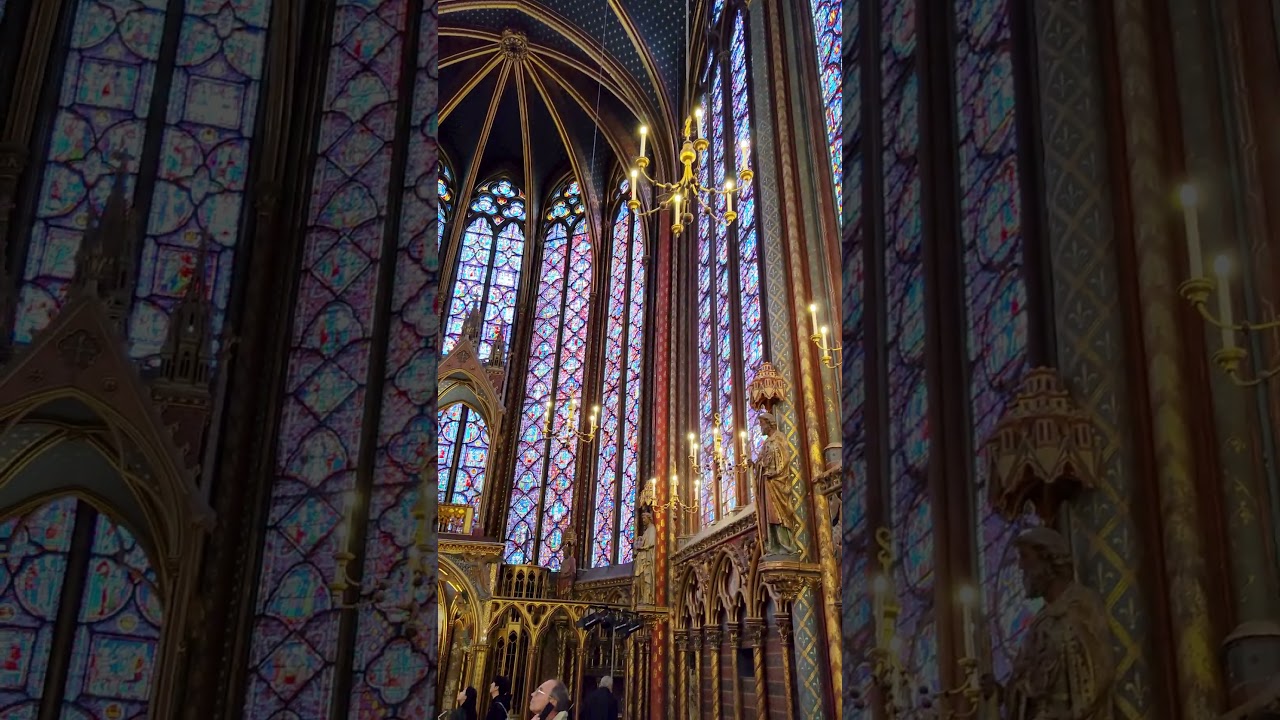 🏰 Paris SAINT-CHAPELLE Stunning Light and Stained Windows - Medieval Beauty