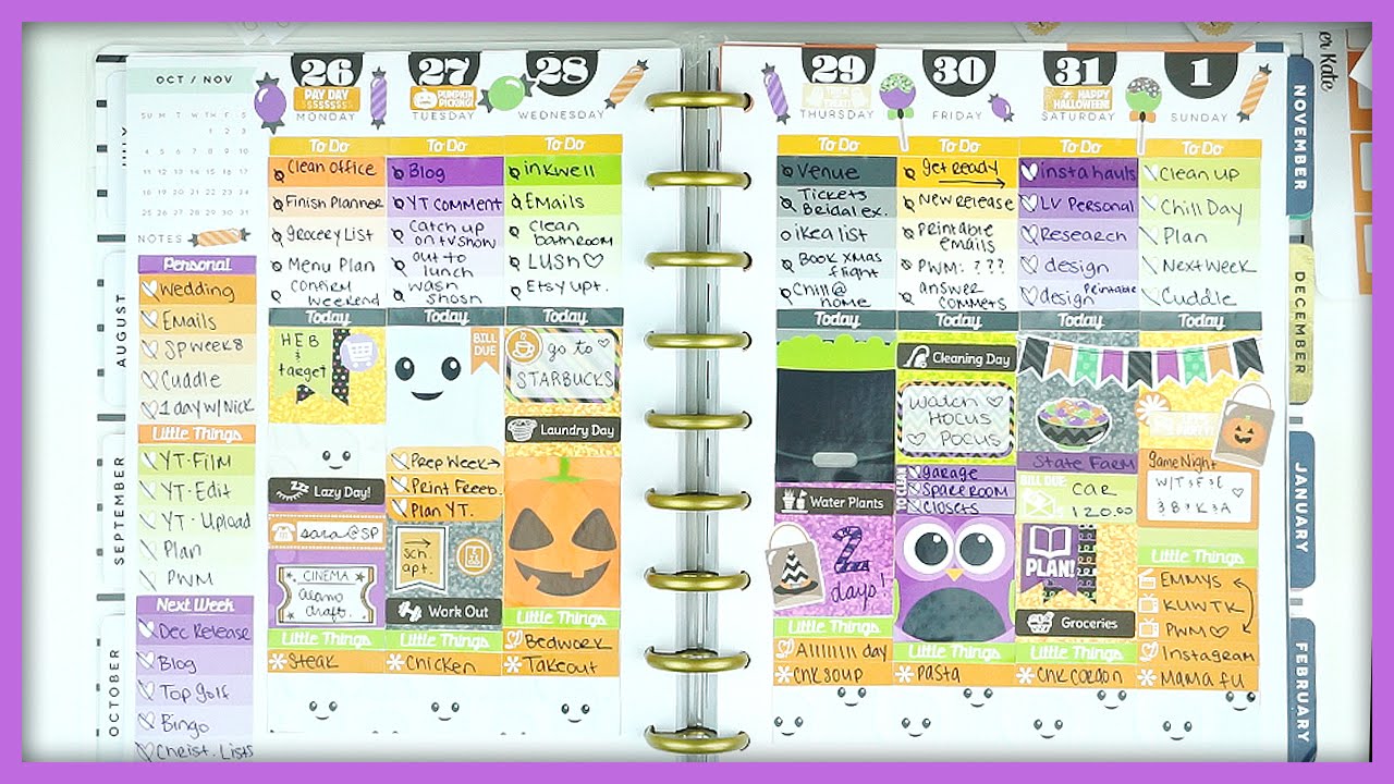 Plan With Me // Halloween! (MAMBI Happy Planner)