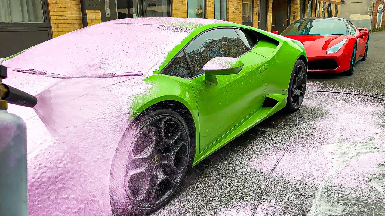 Washing TWO Supercars At Once (NEARLY CRASHED!!!)
