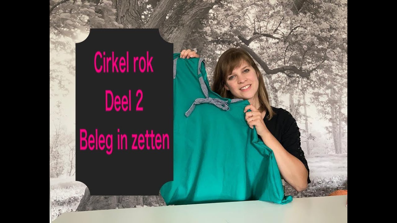 Cirkelrok deel 2  Beleg in rok zetten en zomen
