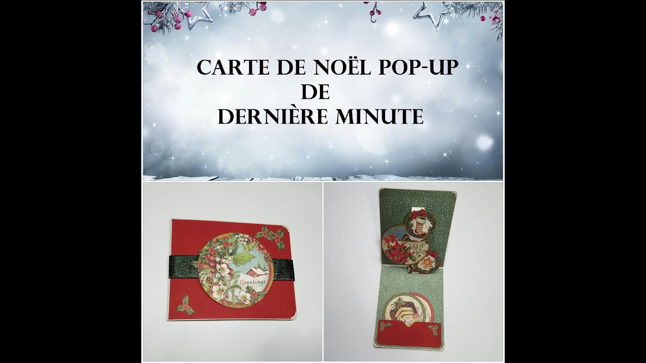 TUTO CARTE POP-UP NOËL SIMPLE DE DERNIÈRE MINUTE #scrapbooking #carte #noel #popup #stamperia