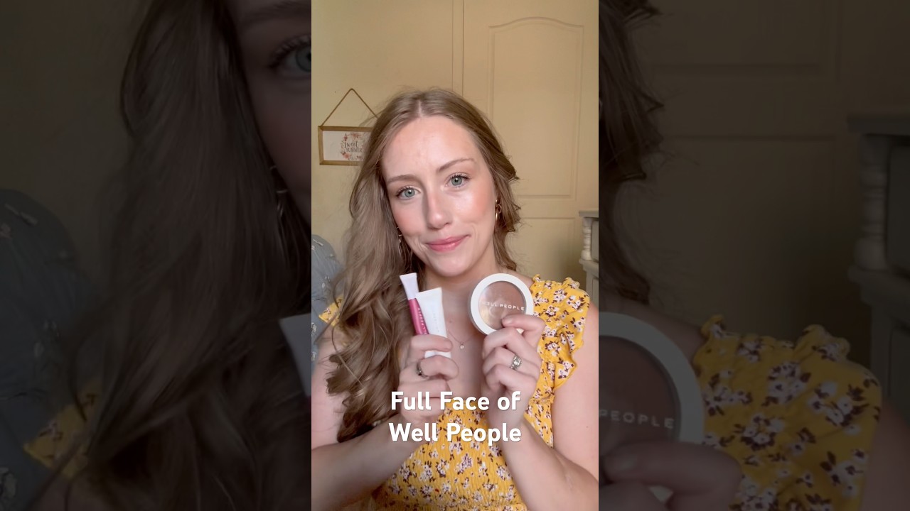Light makeup using the clean brand Well People