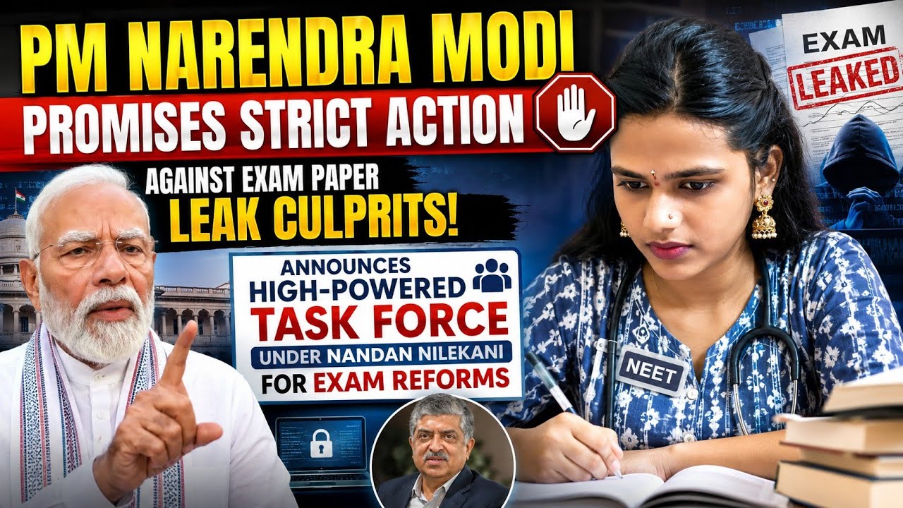PM Narendra Modi Promises Strict Action Against Exam Paper Leak Culprits   High-Powered Task Force |