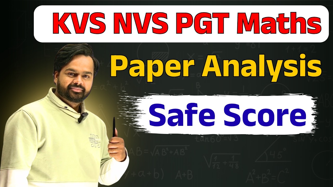 KVS NVS PGT MATHS TIER 2 PAPER ANALYSIS 29  MAR 2026 BY MASTERSETU | SAFE SCORE | INTERVIEW