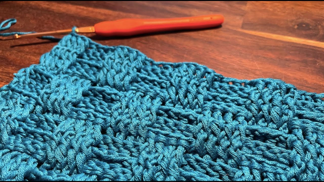 Crochet Basketweave 🧶 Tutorial 🧶 Hæklet flettet mønster perfekt til Karklude, Puder og Håndklæder 🧺