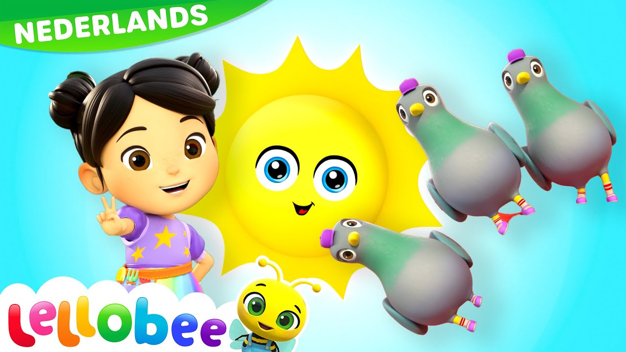 Twee Twee Drie - De Vijf Zintuigen | Lellobee Nederlands | Kinderliedjes | Leervideo's voor kinderen
