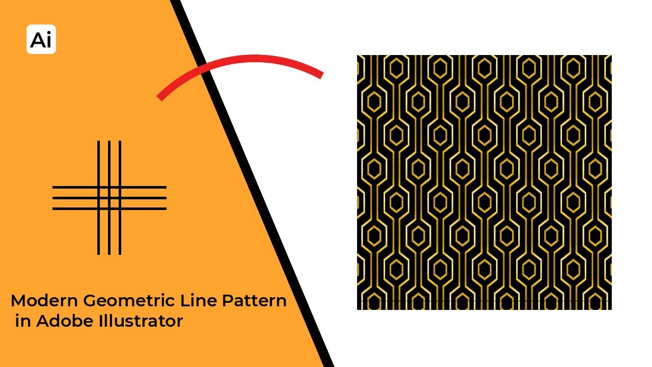 Modern Geometric Line Pattern in Adobe Illustrator