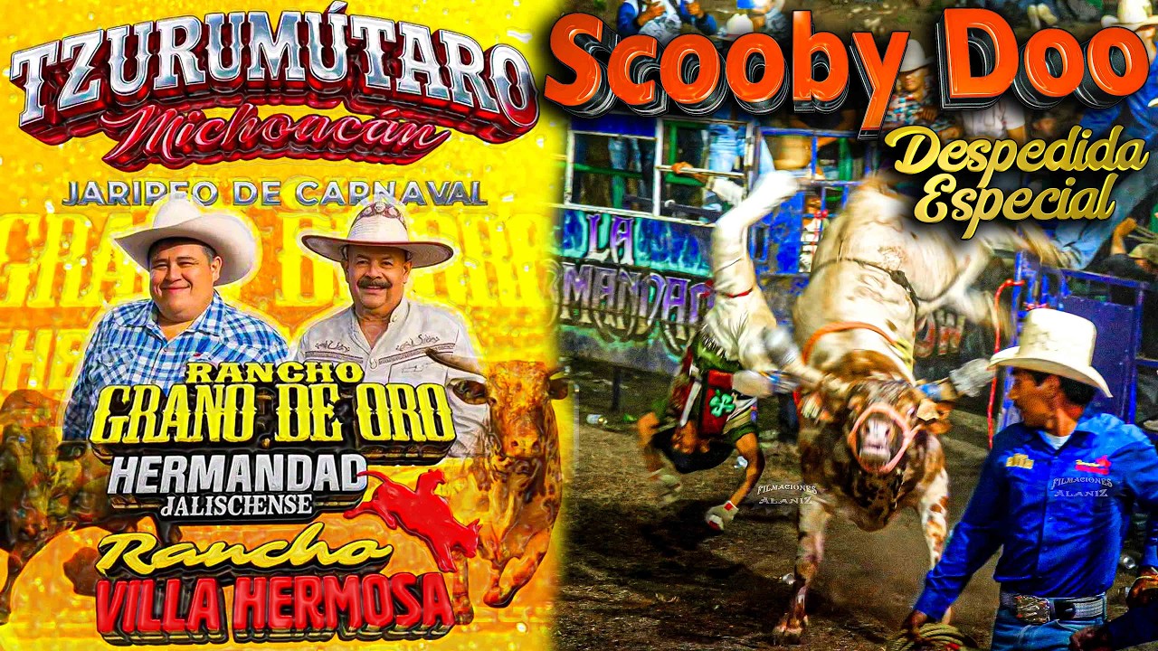“Carnaval en Tzurumutaro: Despedida del Toro Invencible Scooby Doo de la Hermandad una leyenda se va