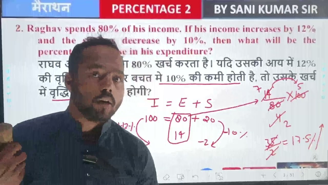  PERCENTAGE ऐसे ही सवाल पूछे जाते हैं हर परीक्षा में #ssc2026​​​ #viralphotochallenge​​​ #rrbexam​​​