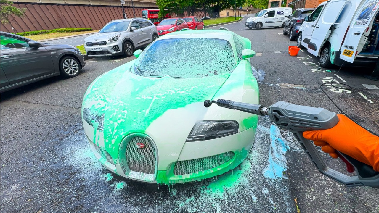 POV: You Are Cleaning a Bugatti