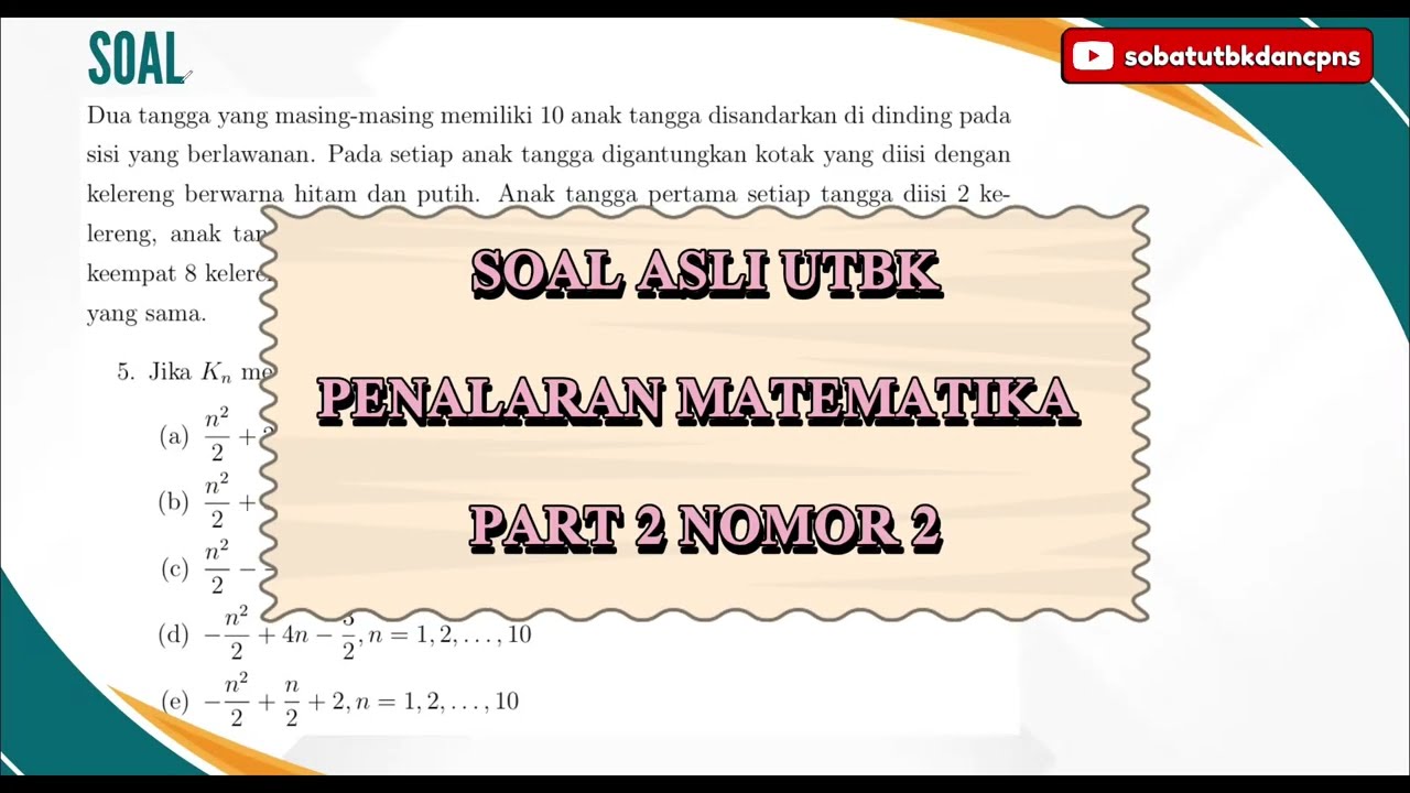#sobatutbk soal asli utbk penalaran matematika part 2 nomor 2