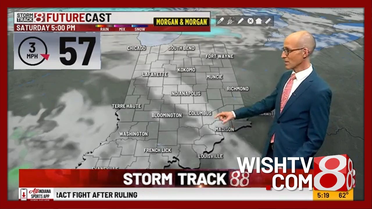 Mild Saturday to give way to colder Sunday, wintry Monday | Indiana evening forecast, Feb. 27, 2026