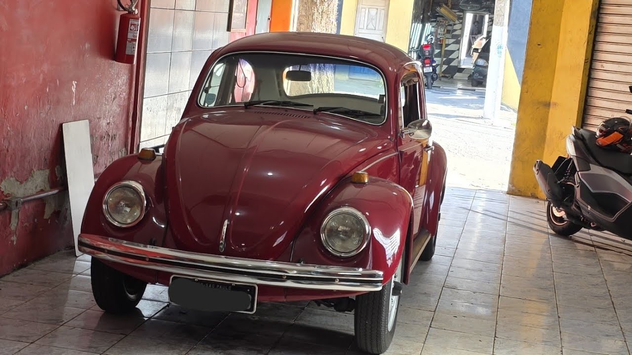 O maravilhoso Fusca 1976 vermelho M&aacute;laga 