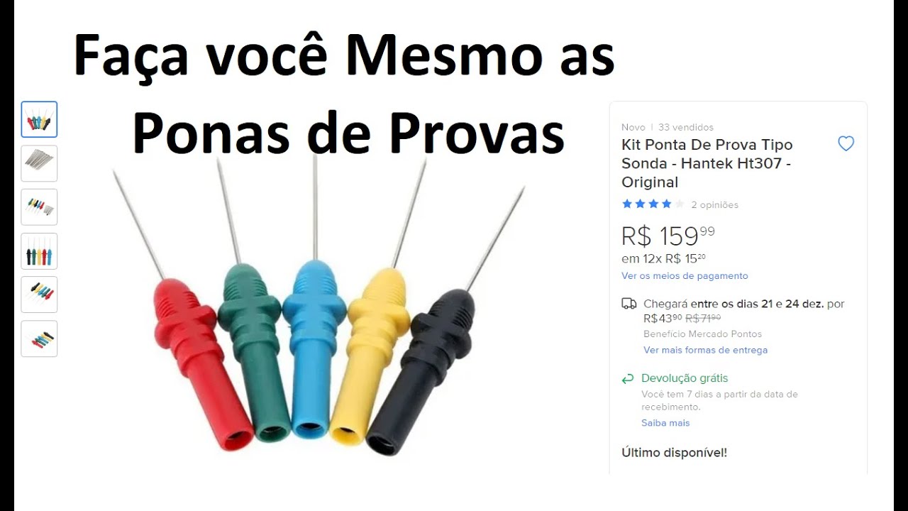 Faça você mesmo as Pontas de Provas para Osciloscópio e Multímetro