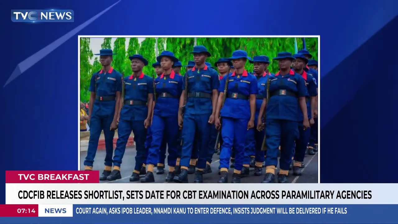 CDCFIB Releases Shortlist, Sets Date For CBT Examination Across Paramilitary Agencies