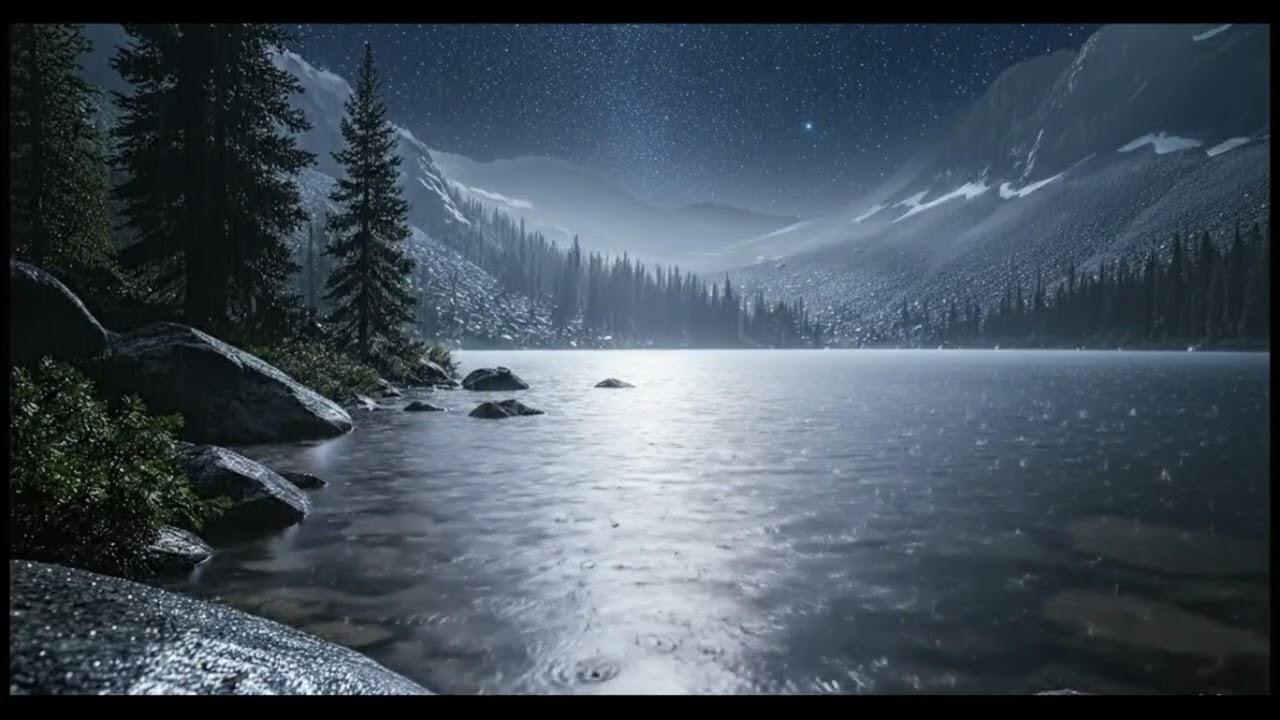 Fall Sleep With This Calm Sound of Rain Falling in a Lake