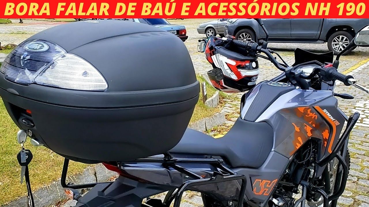 Como abrir, fechar e sacar o baú Givi, review e opinião por que o escolhi + acessórios da NH 190.