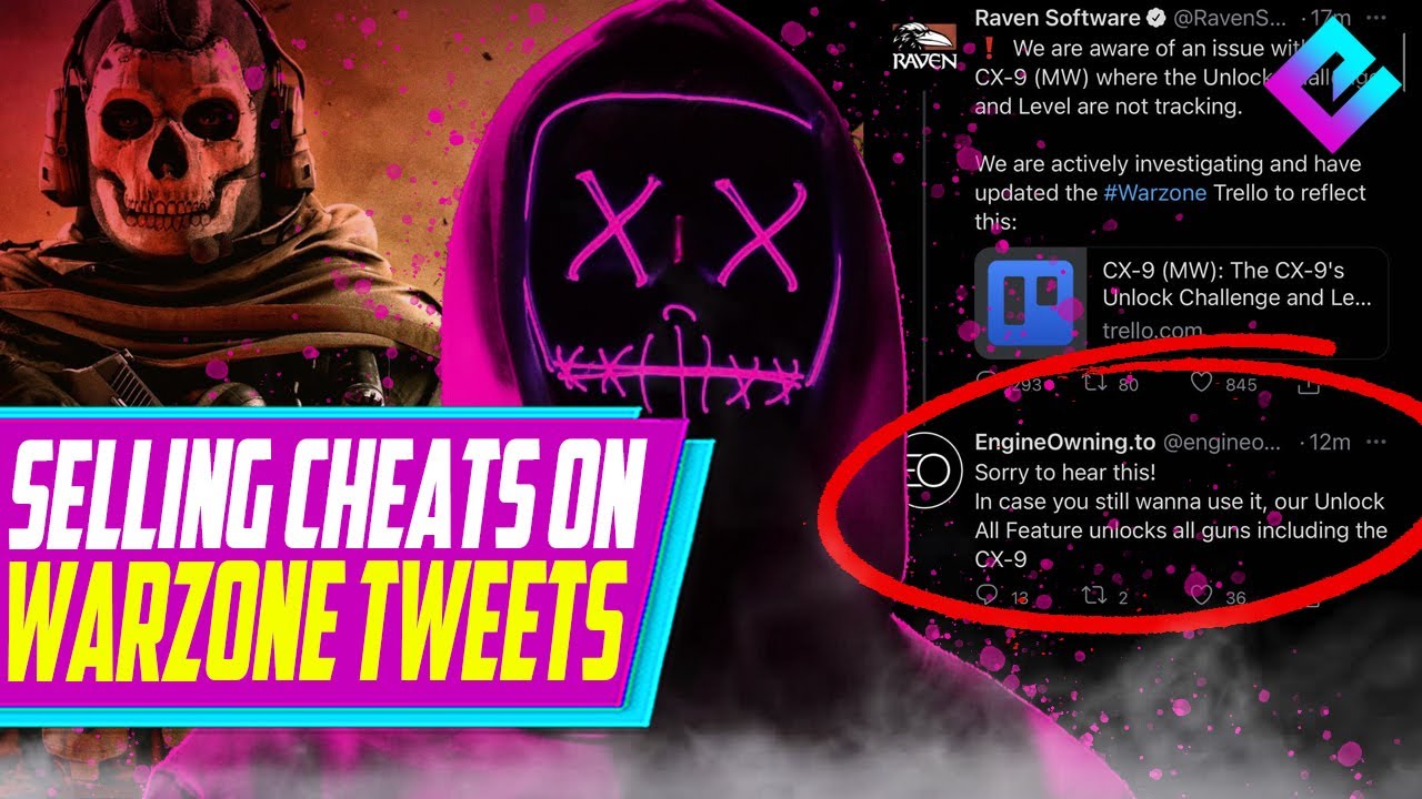 Hackers SELL CHEATS on Warzone Tweets