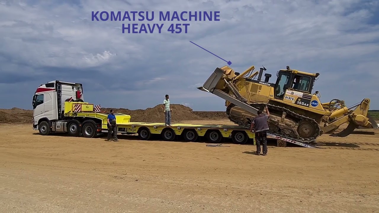 UniMachine ST5A type 2105 - low loader semi trailer with 5 axles and possibility to extend up to 4m
