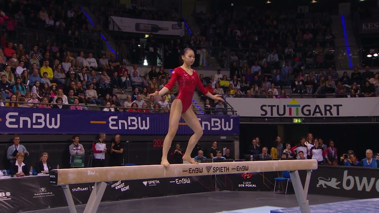 Hima Kusumoto (JPN) Schwebebalken   - EnBW DTB Pokal 2023 (Stuttgart) Turnen