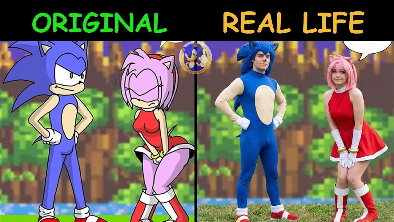 Sonic Run So Fast Blows Amy's Skirt | Sonic The Hedgehog 3 Animation | Original vs Plush Toys