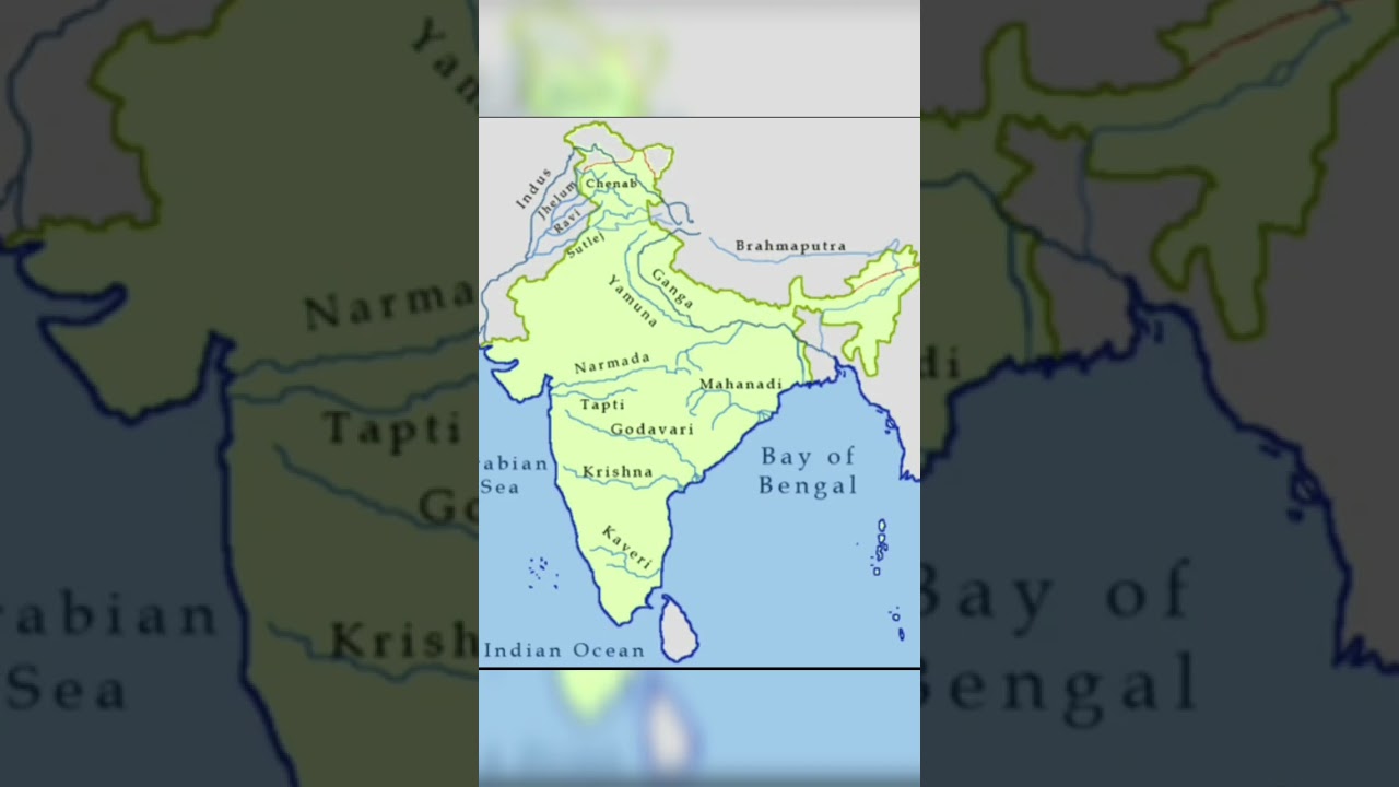 India Map:Rivers of 🇮🇳|