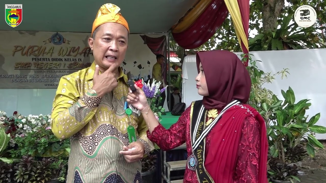 kepala SMP negeri 1 Semaka gelar Purna Wiyata SMPN I Semaka th. 2023/2024