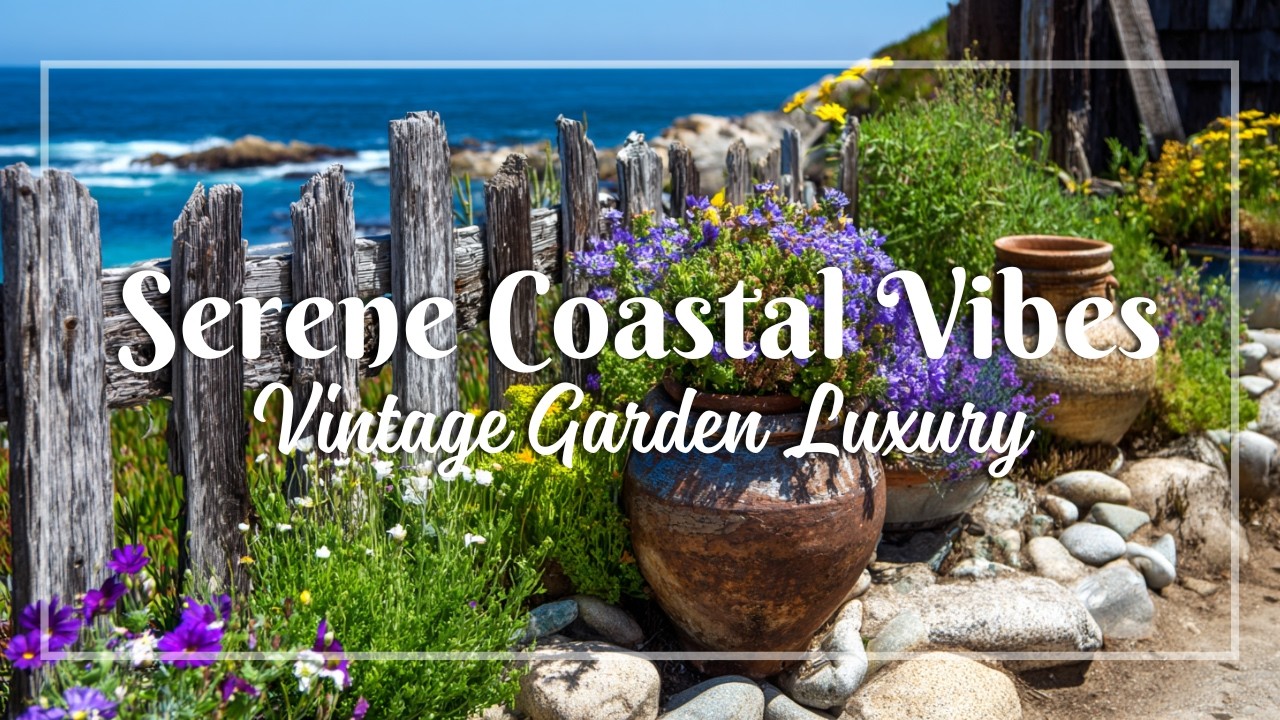 Serene Luxury in a Rustic Coastal Garden 🐚 | Vintage Landscaping for Seaside Spaces
