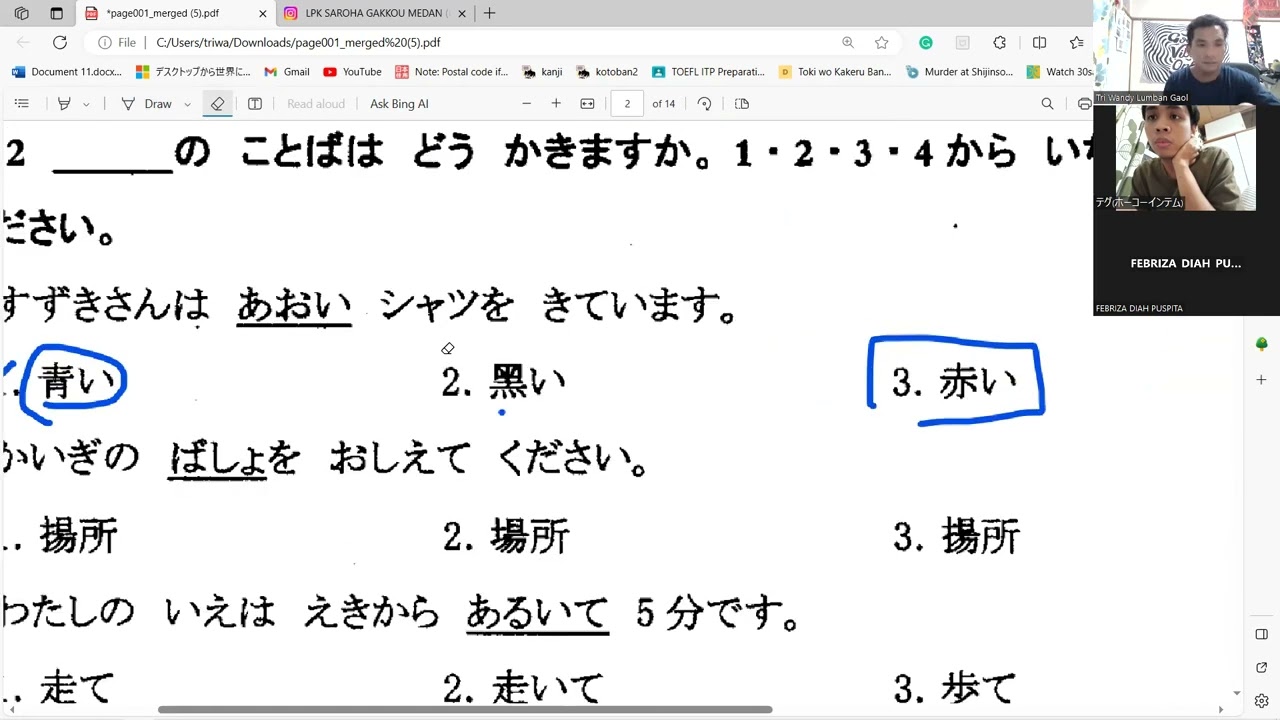 Pembahasan soal mojigoi bunpou dokkai N4 2012