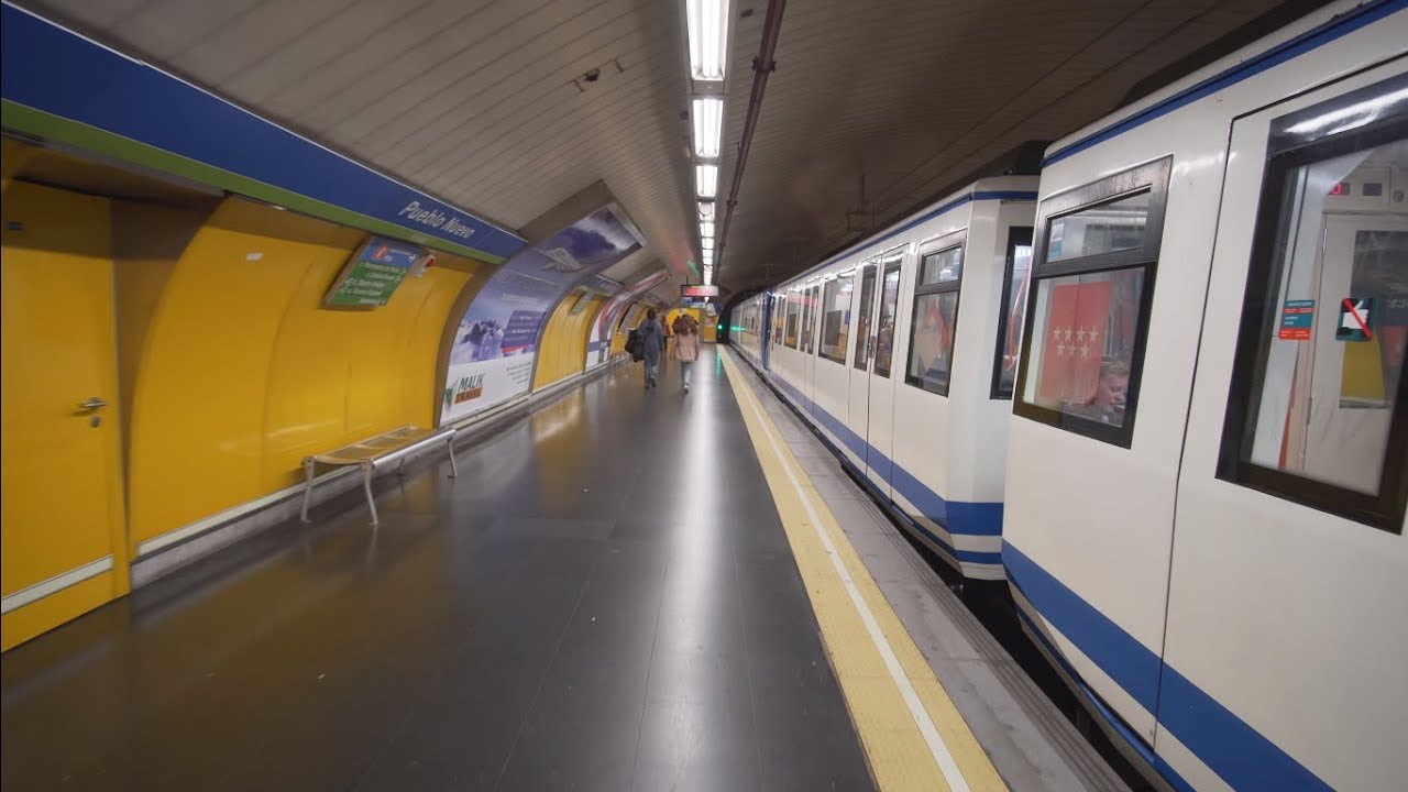 Spain, Madrid, 2X subway ride from Canillejas to Ascao