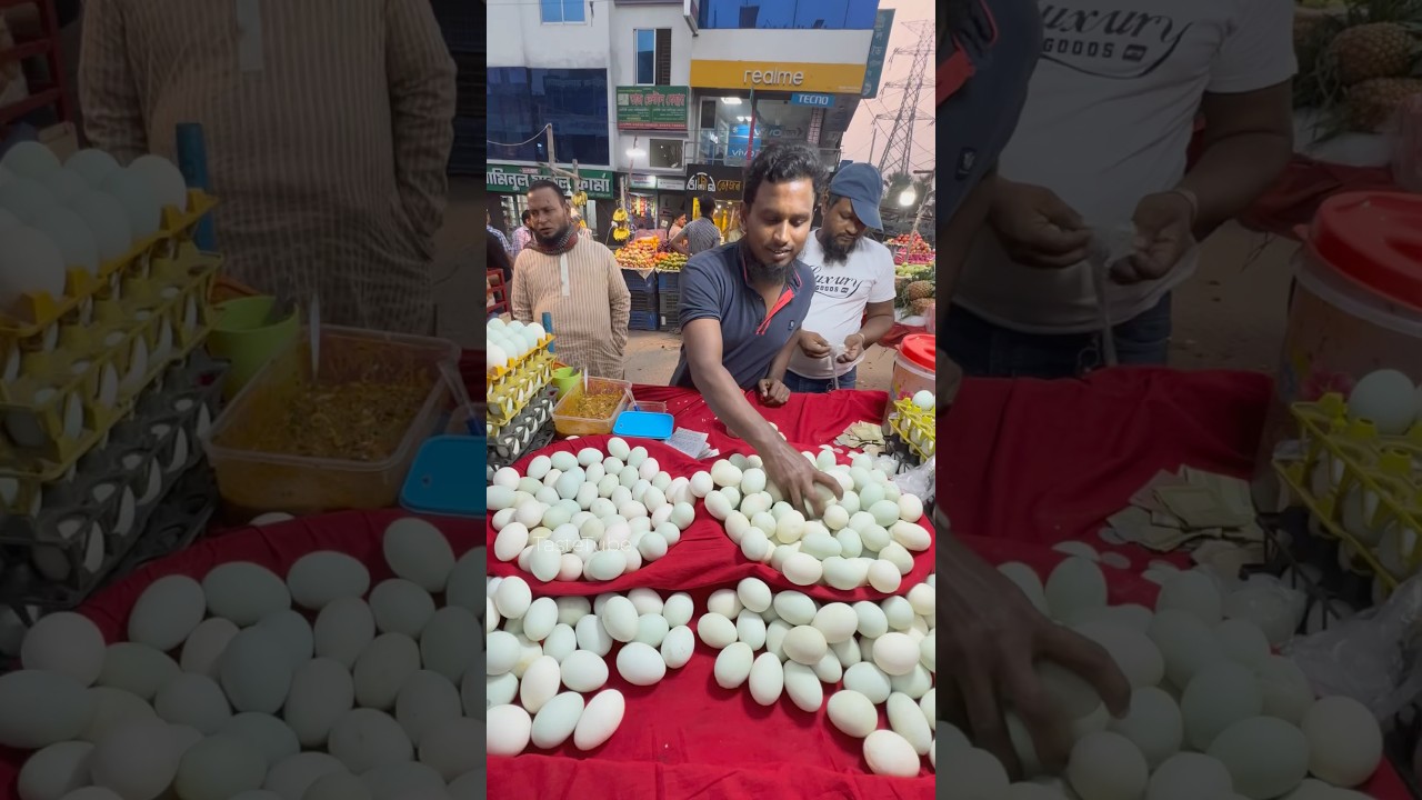 UNIQUE Style Boiled Egg Selling - Healthy & Delicious 😋 #shorts #foodie #streetfood #eggs