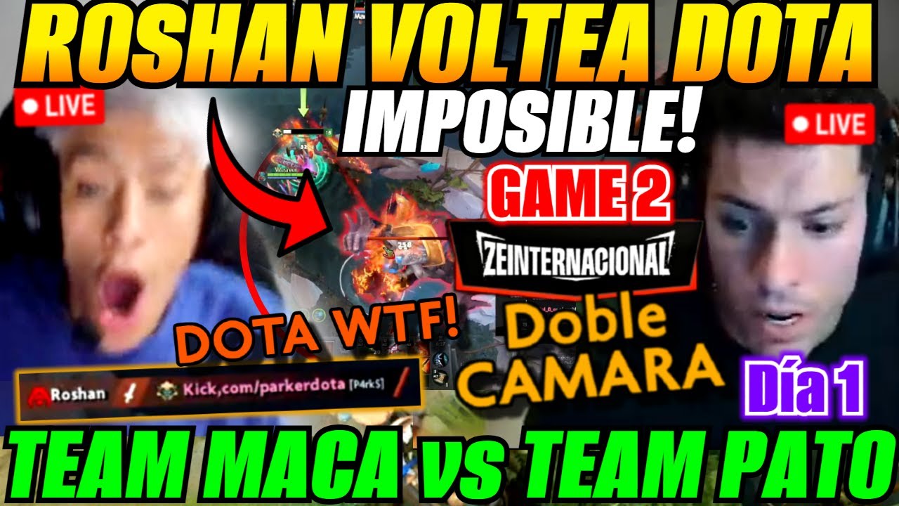 😲ROSHAN voltea dota imposible!😲PARKER HUSKAR CARRY Team MACARIUS vs TEAM PATO PARODI GAME 2